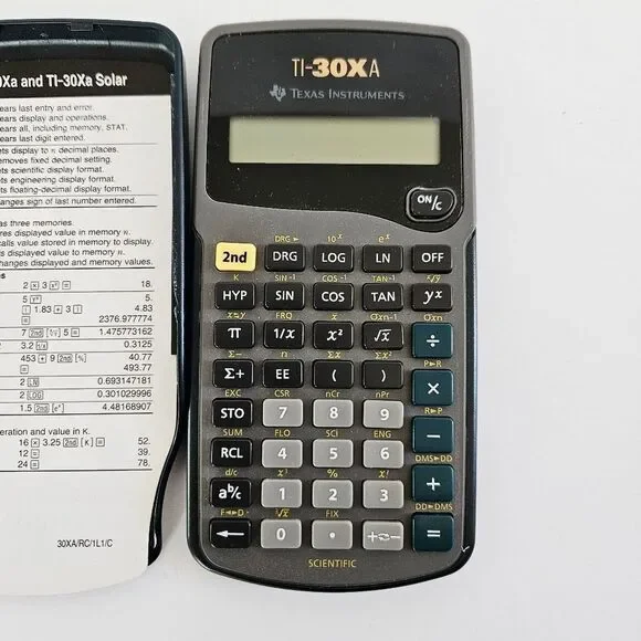 Texas Instruments TI-30Xa Battery Operated Scientific SAT ACT AP Exam Calculator - Picture 2 of 7